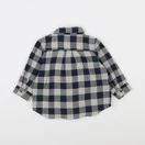 Petit Bateau - chemise bleu, beige - 12 mois