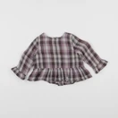 Boutchou - blouse gris, violet - 6 mois