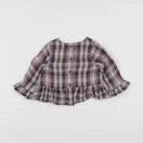 Boutchou - blouse gris, violet - 6 mois