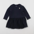 Vertbaudet - robe bleu, or - 2 ans