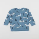 H&M - sweat bleu - 9/12 mois