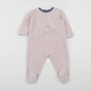 Petit Bateau - pyjama velours rose - 12 mois