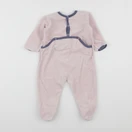 Petit Bateau - pyjama velours rose - 12 mois