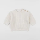 Vertbaudet - pull blanc - 6 mois