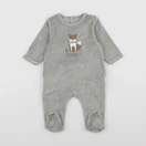 Vertbaudet - pyjama velours vert - 6 mois