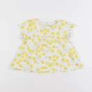 Petit Bateau - blouse blanc, jaune - 2 ans