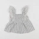 Vertbaudet - blouse blanc, bleu - 12 mois