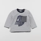 IKKS - tee-shirt blanc, bleu - 6 mois