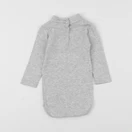 Petit Bateau - body à col gris - 6 mois
