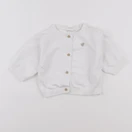 Vertbaudet - gilet blanc - 6 mois
