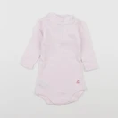 Petit Bateau - body à col rose - 6 mois