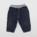 Petit Bateau - jean doublé bleu - 6 mois