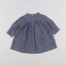 Petit Bateau - robe bleu - 6 mois