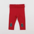 H&M - legging rouge - 6 mois