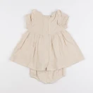 Vertbaudet - robe beige - 6 mois