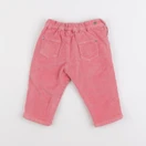 Petit Bateau - pantalon doublé rose - 6 mois
