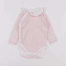 Petit Bateau - body à col rose - 6 mois