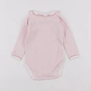 Petit Bateau - body à col rose - 6 mois