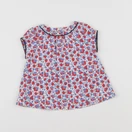 Petit Bateau - blouse rouge - 6 mois