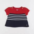 Petit Bateau - tee-shirt bleu, blanc - 6 mois