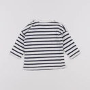 Vertbaudet - tee-shirt blanc, bleu - 3 mois