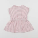 Cyrillus - robe blanc, rose - 6 mois