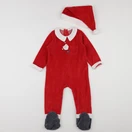 Vertbaudet - pyjama velours rouge - 2 ans