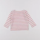 Boutchou - tee-shirt blanc, rose - 9 mois