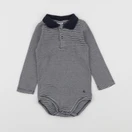 Petit Bateau - body à col bleu - 12 mois