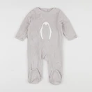 Vertbaudet - pyjama velours gris - 9 mois