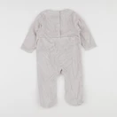 Vertbaudet - pyjama velours gris - 9 mois