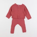 Petit Bateau - ensemble rouge - 6 mois