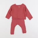 Petit Bateau - ensemble rouge - 6 mois