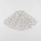 Boutchou - blouse beige, bleu - 3 mois
