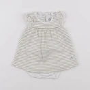 Petit Bateau - body robe blanc, or - 1 mois