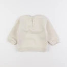 Vertbaudet - sweat beige - 6/9 mois