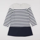 Vertbaudet - robe blanc, bleu - 10 ans