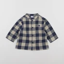 Petit Bateau - chemise beige, bleu - 12 mois