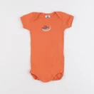 Petit Bateau - body orange - 6 mois