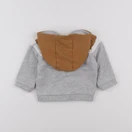 Vertbaudet - sweat gris, marron - 9 mois
