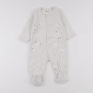 Vertbaudet - pyjama velours beige - 12 mois