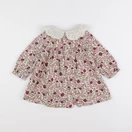 Zara - robe beige, rouge - 18 mois à 2 ans