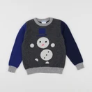 Jacadi - pull gris, bleu - 6 ans
