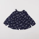 Boutchou - blouse bleu, blanc - 12 mois
