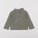 Vertbaudet - sous-pull vert, blanc - 2 ans