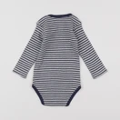 La Redoute - body gris, bleu - 9 mois