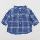 Petit Bateau - chemise bleu - 3 mois