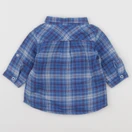 Petit Bateau - chemise bleu - 3 mois
