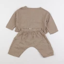 Zara - ensemble marron - 3/6 mois