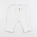 Vertbaudet - pantalon doublé blanc - 12 mois